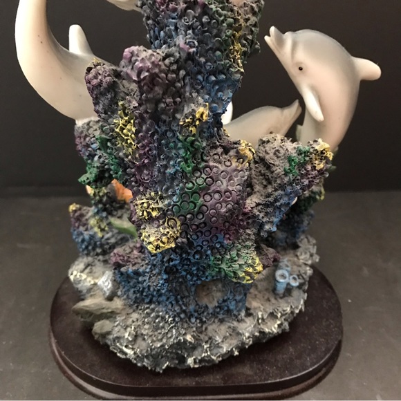 Vintage Dolphins figurine marine life sculpture 10-1/2” tall - Picture 11 of 12
